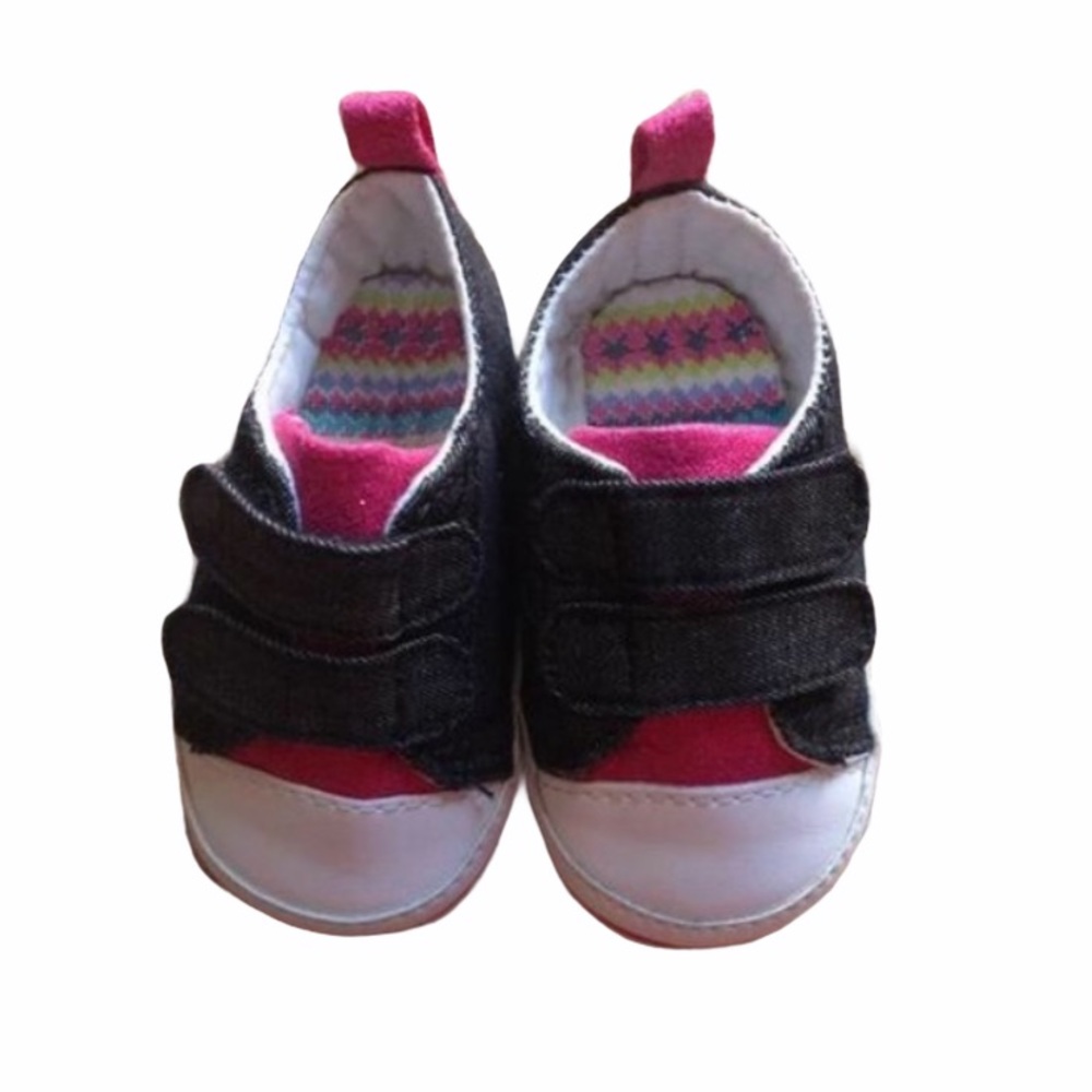 Goldbug Jean Pink Sparkle Tennis Shoes Velcro 1